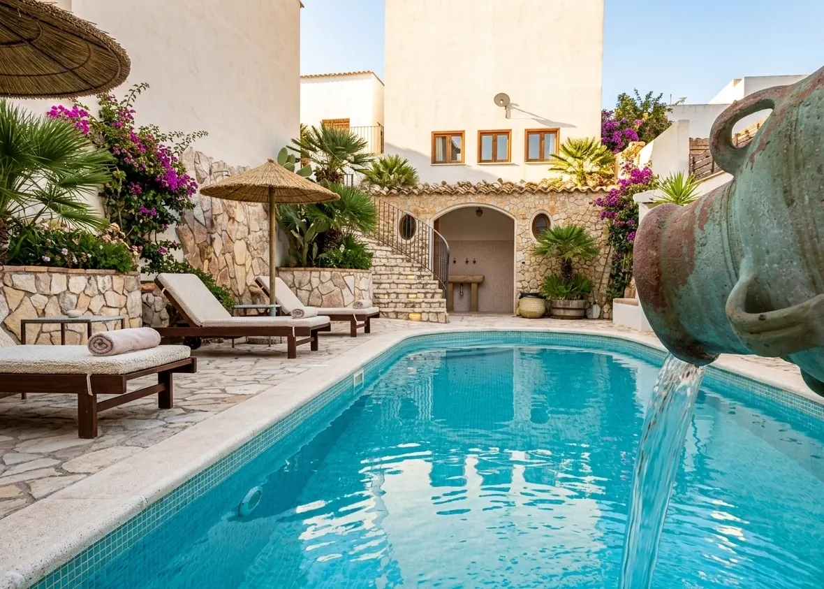 Piscina esterna con vista panoramica